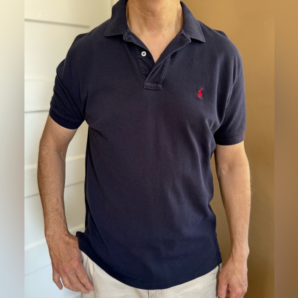 Ralph Lauren Blue Polo Shirt Classic Design
